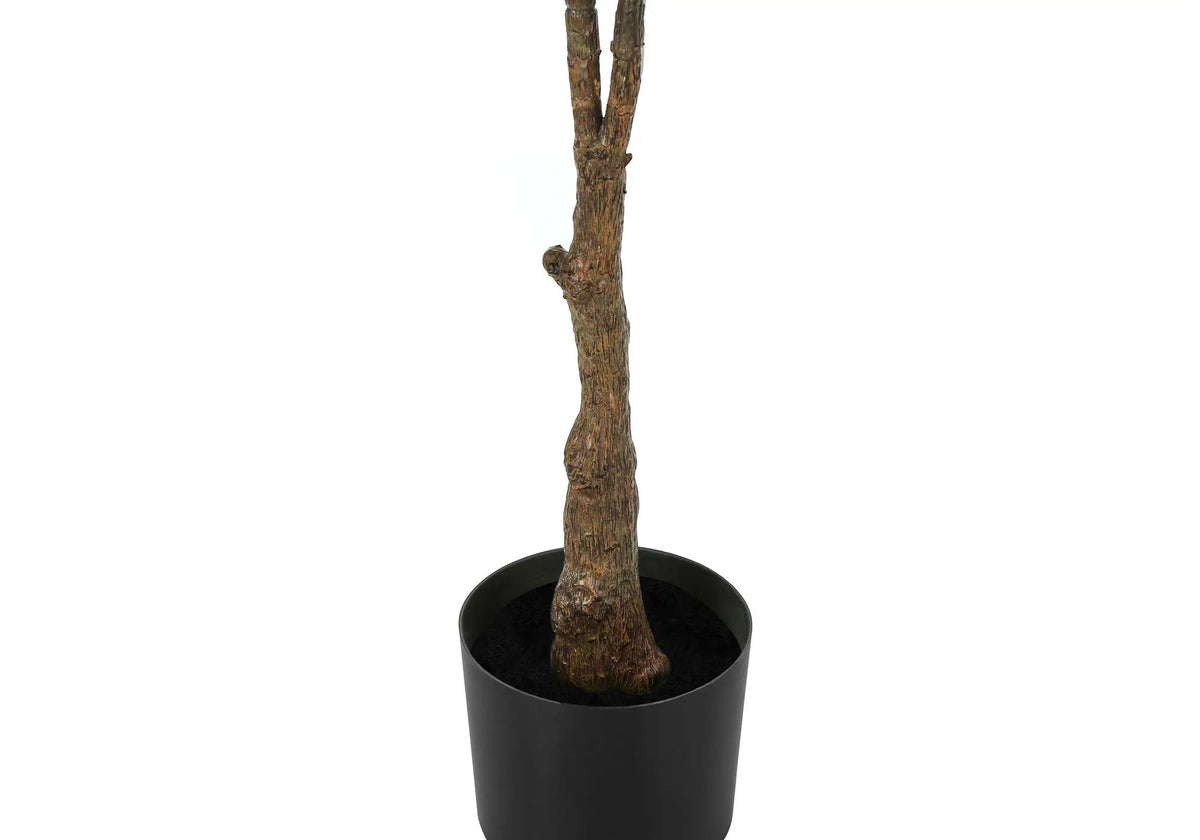 52 Inch Artificial Rubber Tree | 72 Real Touch Leaves | Indoor Faux Floor Plant | Potted