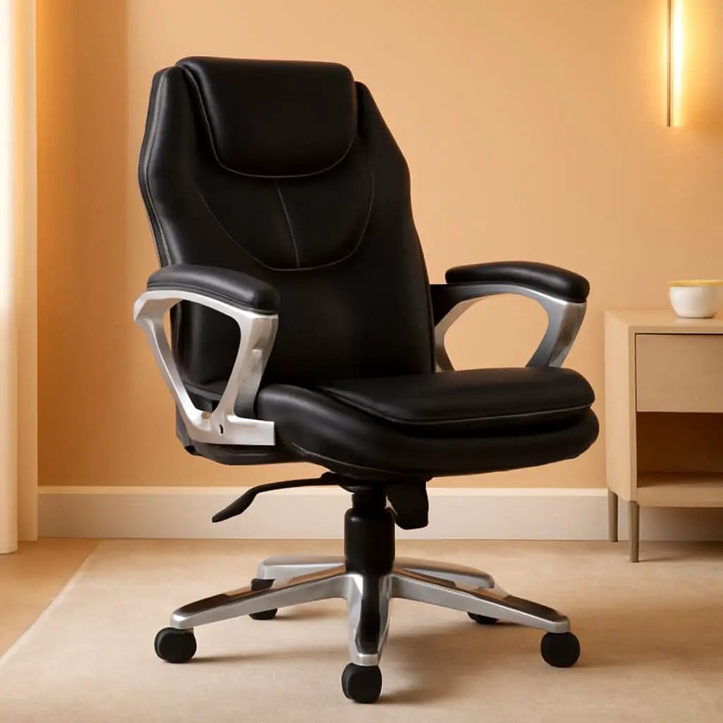 Amplify Executive Office Chair Black With Lumbar Support from PriceLows™