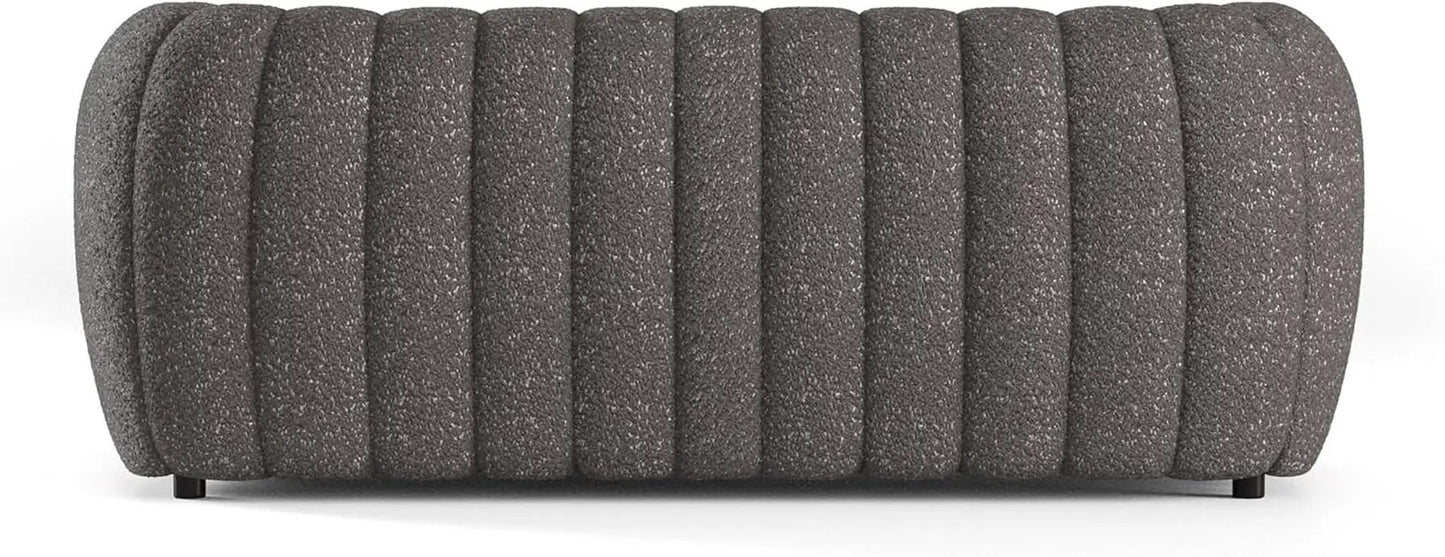 Charcoal Gray Vertical Channel Tufted 3 Piece Sofa Set from PriceLows™