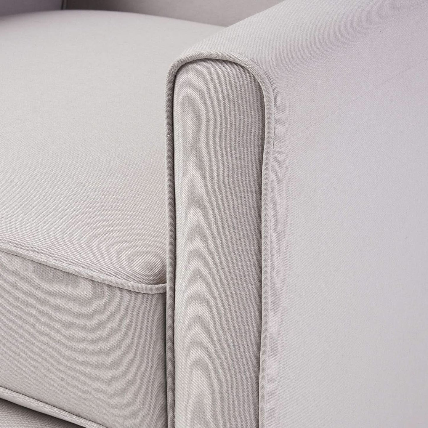 Light Gray Fabric Recliner Set 2 Low Profile Chairs from PriceLows™