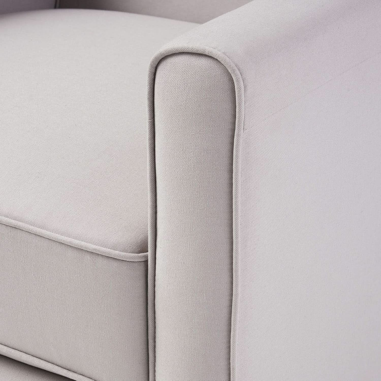 Light Gray Fabric Recliner Set 2 Low Profile Chairs from PriceLows™
