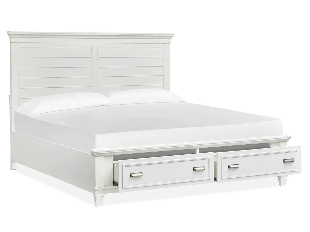 Charleston Panel Storage Bed | Transitional Style | Clean Shapes Crisp Lines | 88.63 Inch Length