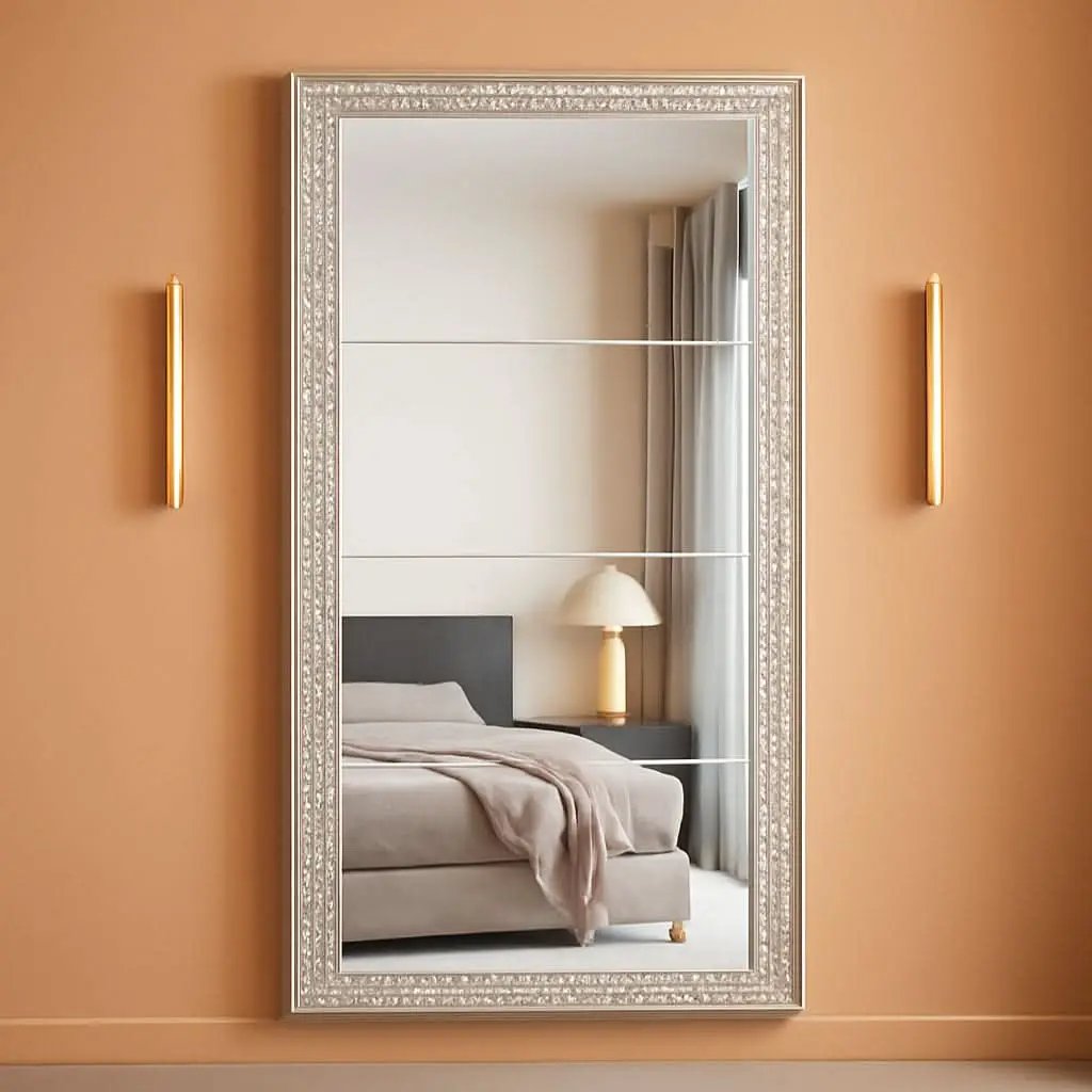 Full Length Mirror Tiles 4 Piece Frameless Wall Decor from PriceLows™