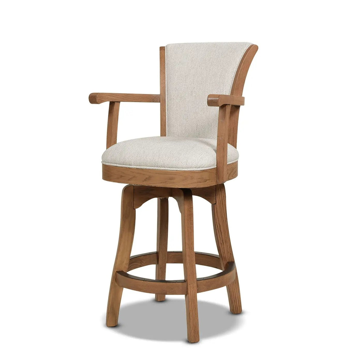 Williams Swivel Bar Stool | Counter Height | High Backrest | Sturdy Armrests