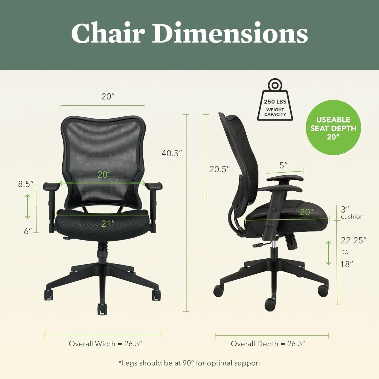 Wave High Back Ergonomic Office Chair With Breathable Mesh Back 360 Swivel from PriceLows™