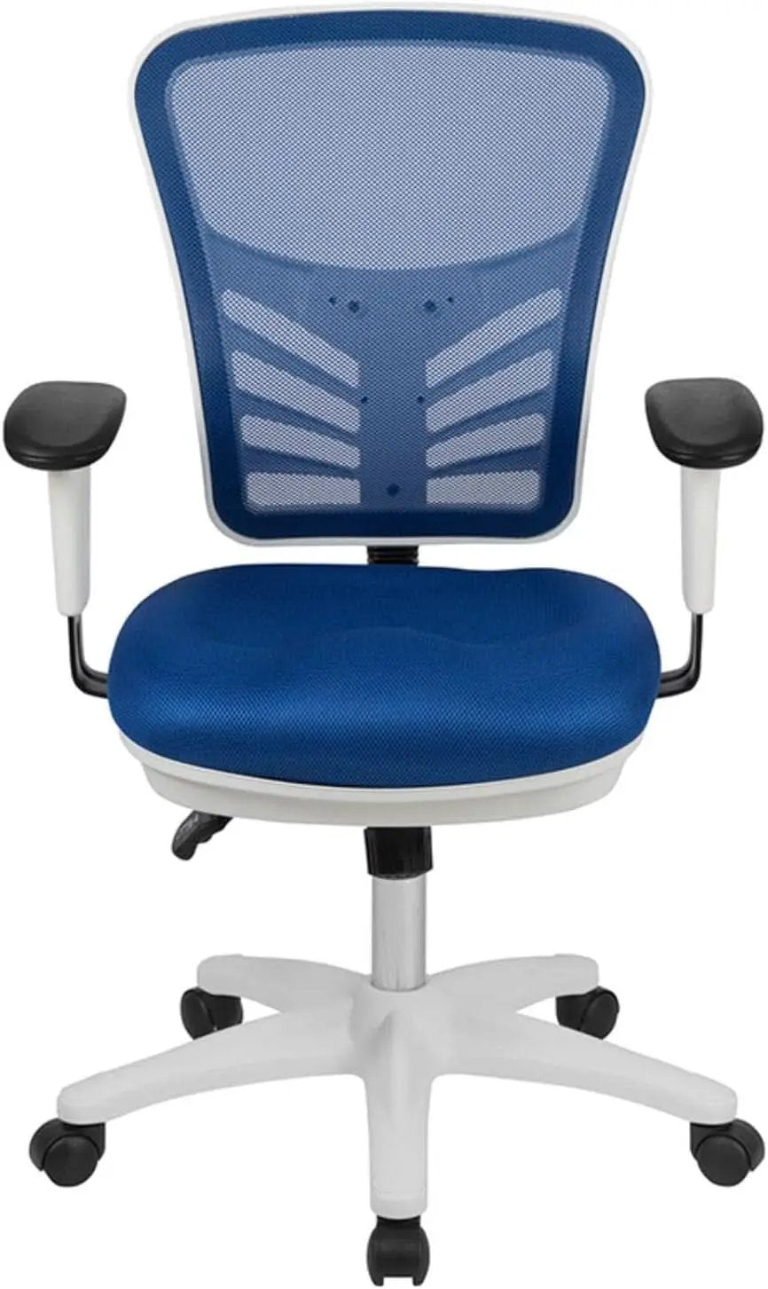 Blue Executive Office Chair With Adjustable Arms Comfort from PriceLows™