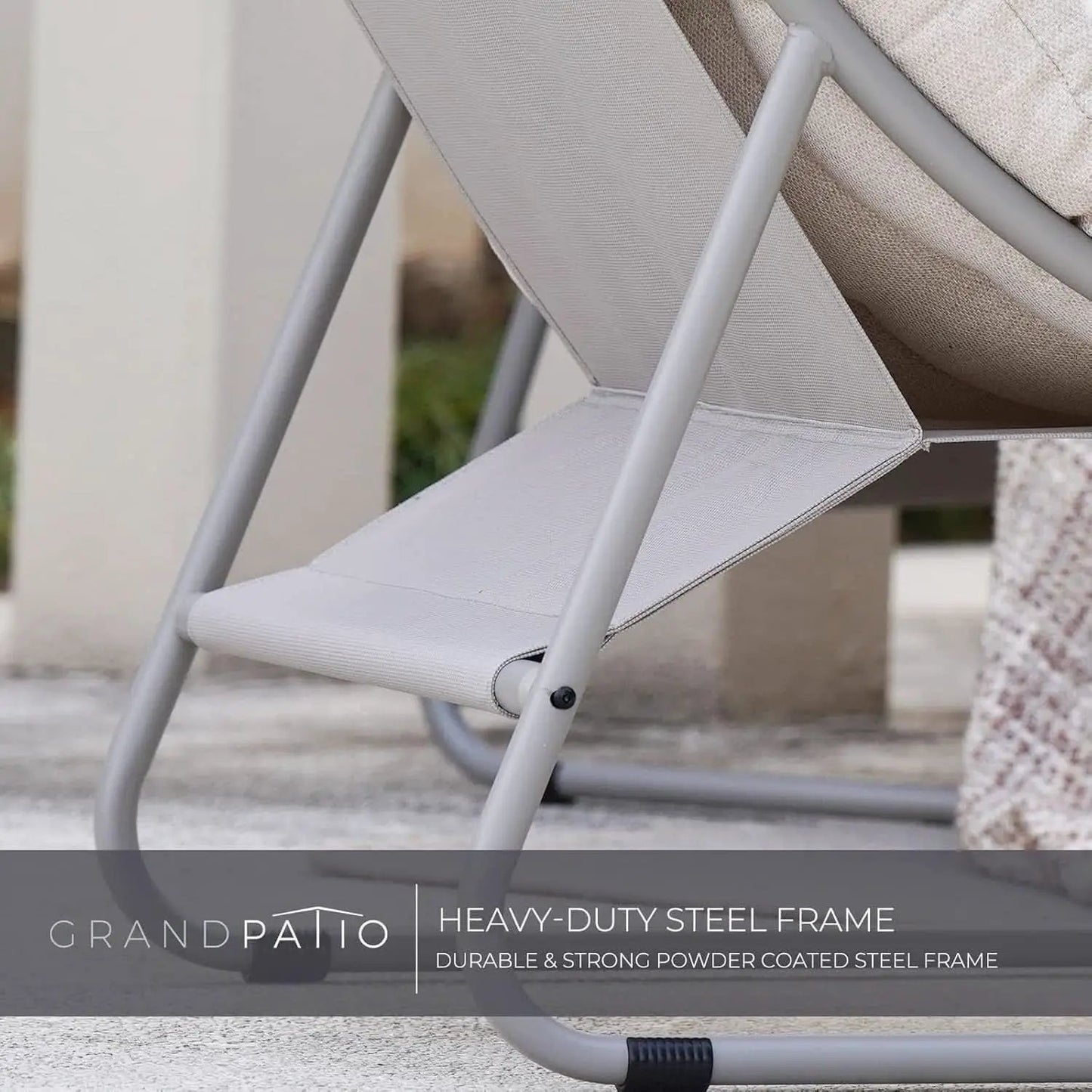 Outdoor Sofa Set For 4 With Thick Olefin Cushions Beige from PriceLows™