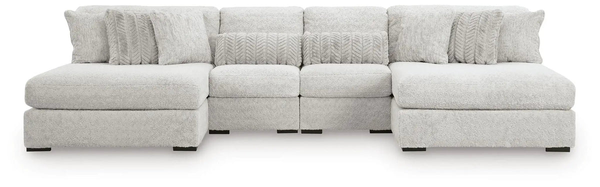 Cuddle Plush Sectional | Double Chaise | Ultra Soft Upholstery | 125 Inch Length