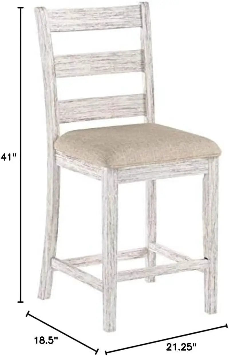 Skempton 24in Counter Height Bar Stool Antique White from PriceLows™