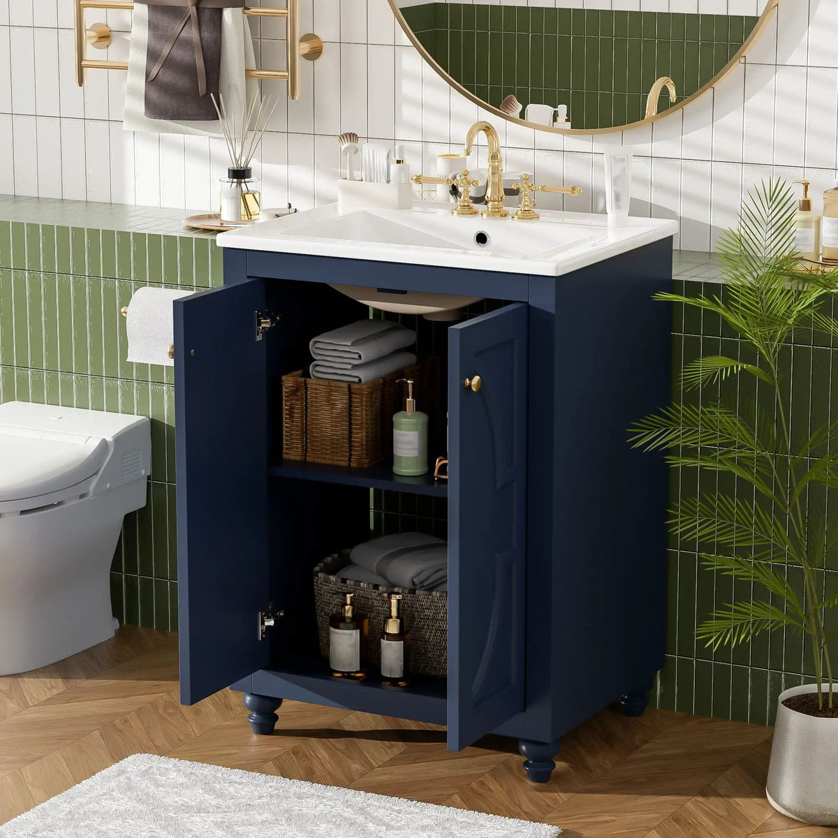 Bathroom Vanity | Soft Close Hinges | Back Open Design