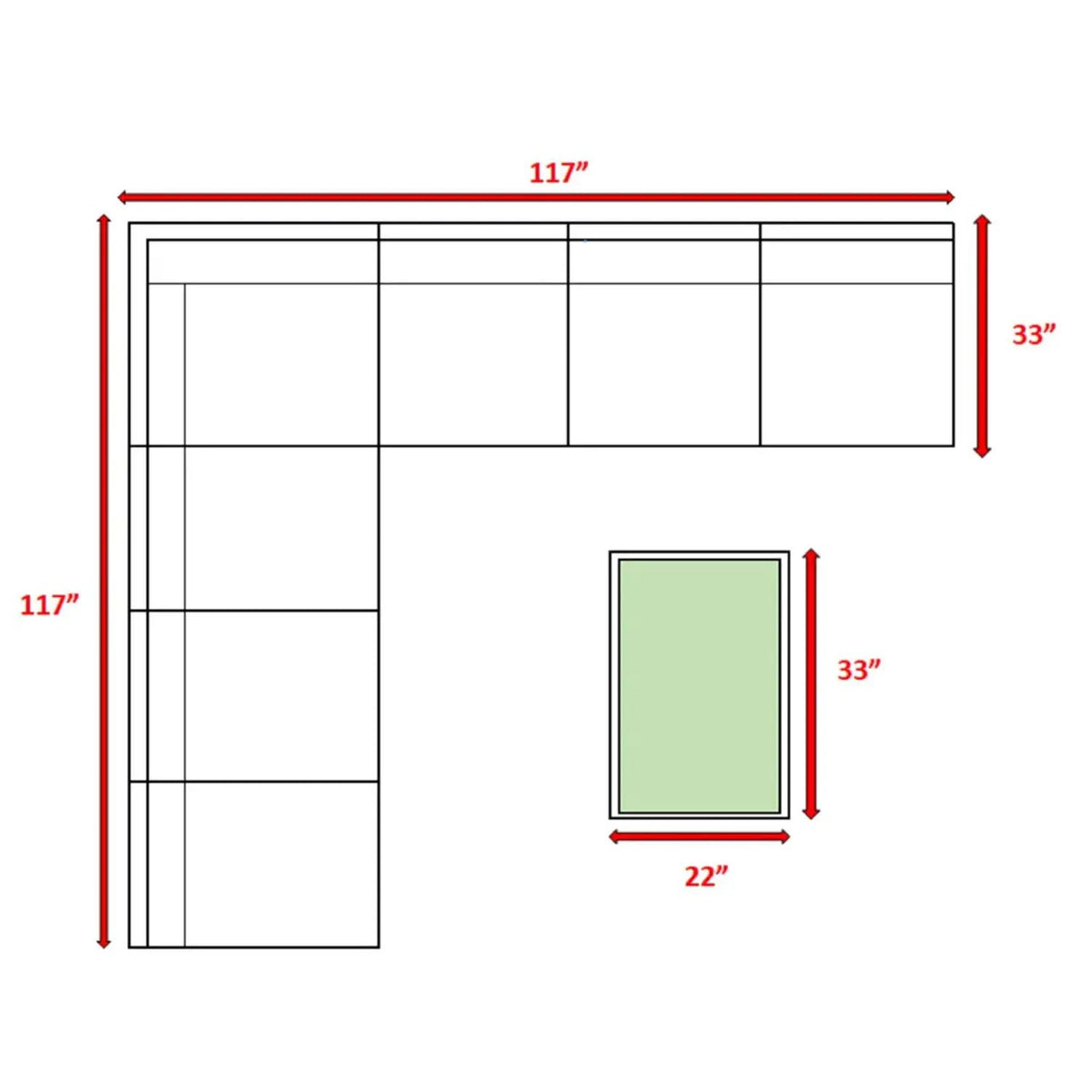 Outdoor Rattan Sectional Set | Half-Round HDPE Wicker | Rustproof Aluminum Frame | Fully Assembled