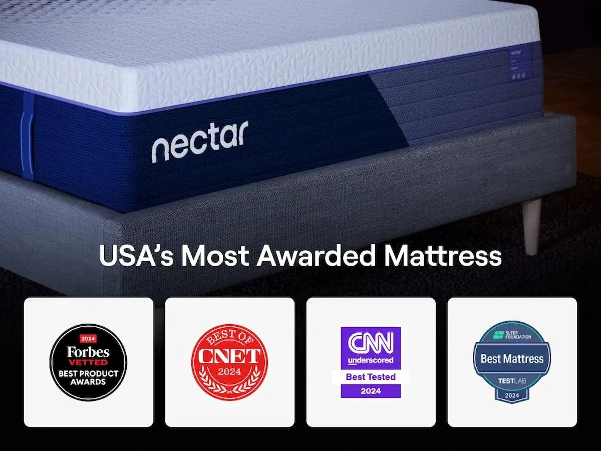 Nectar Luxe Hybrid Mattress | 14 Inch Height | White | Multiple Comfort Layers