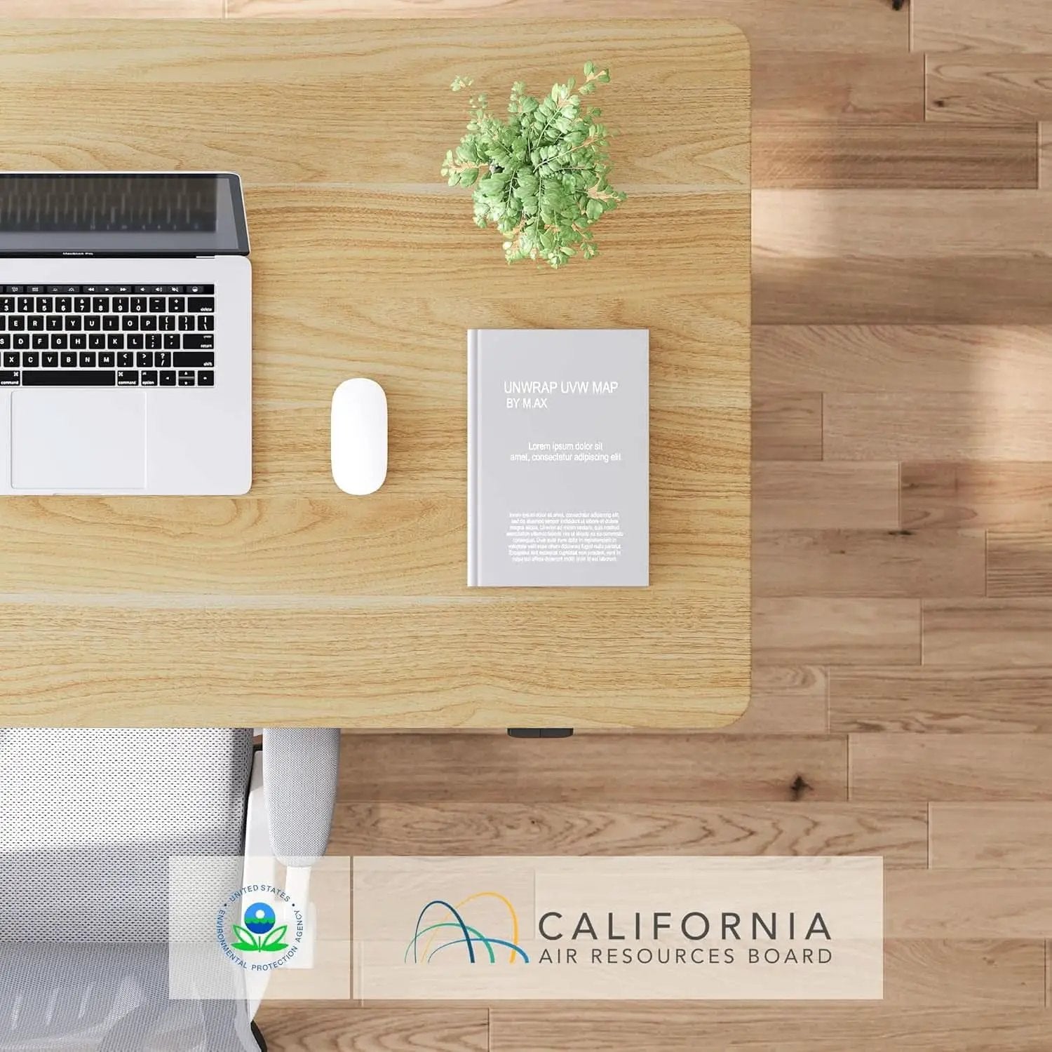48 X 24 Standing Desk Height Adjustable White Frame Maple from PriceLows™