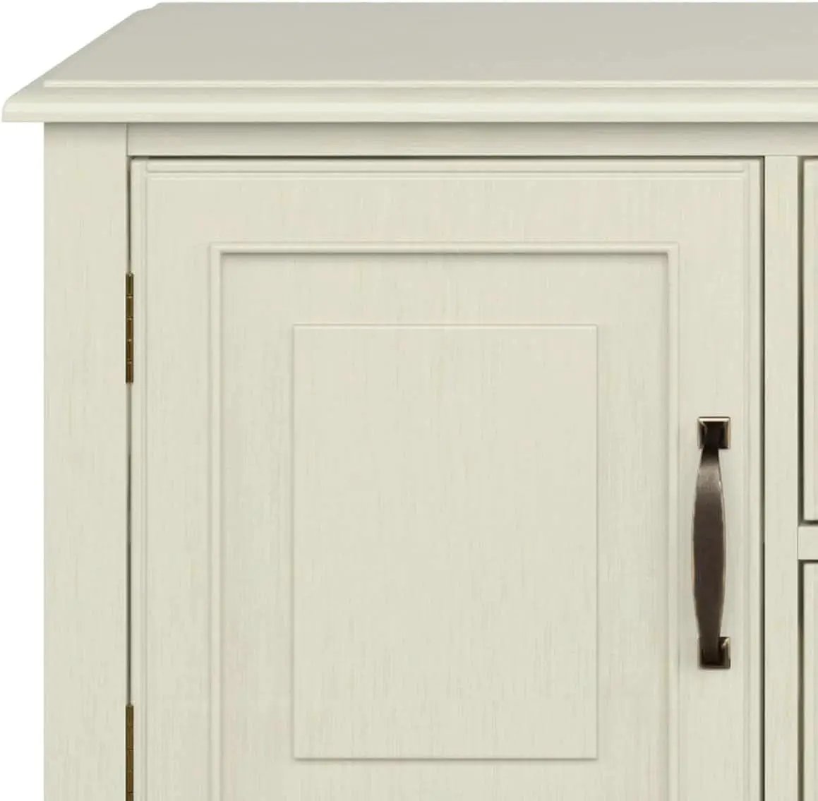 72 Inch Wide Solid Wood TV Stand Antique White With Storage from PriceLows™