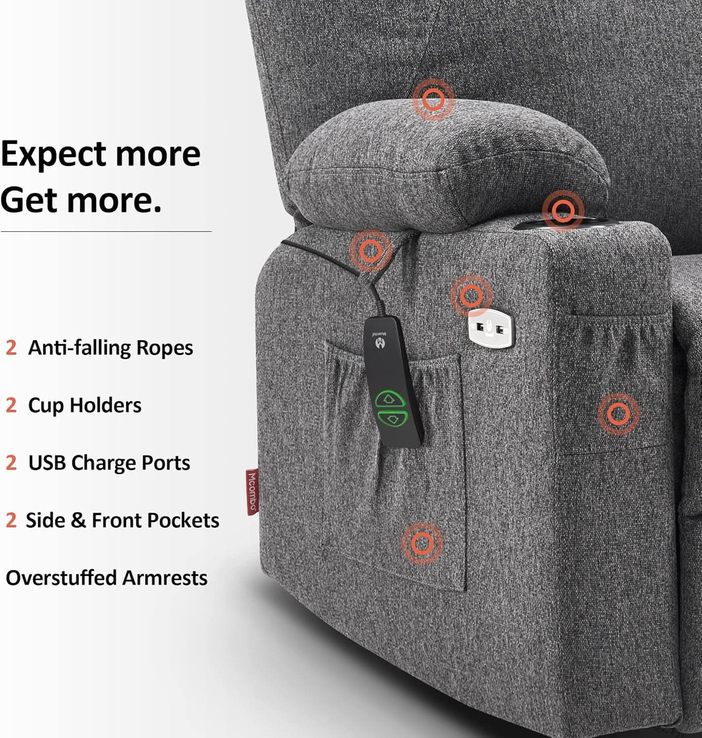 Power Lift Recliner Chair Large Size Massage For Living Room from PriceLows™
