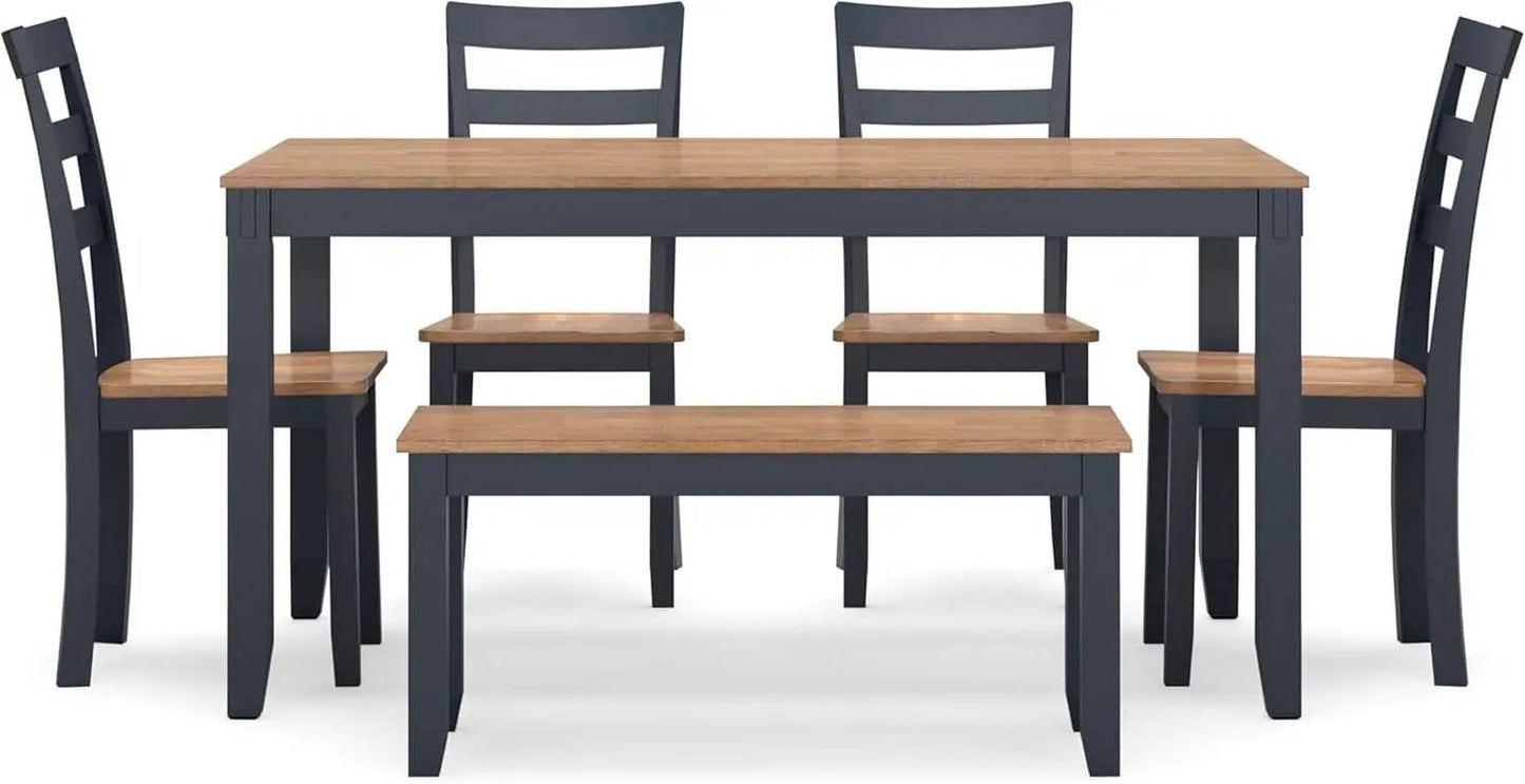 Intercontinental Mango Wood Dining Table Set Cerulean from PriceLows™