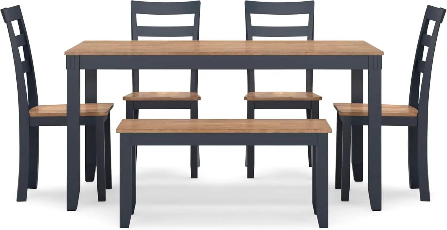 Intercontinental Mango Wood Dining Table Set Cerulean from PriceLows™