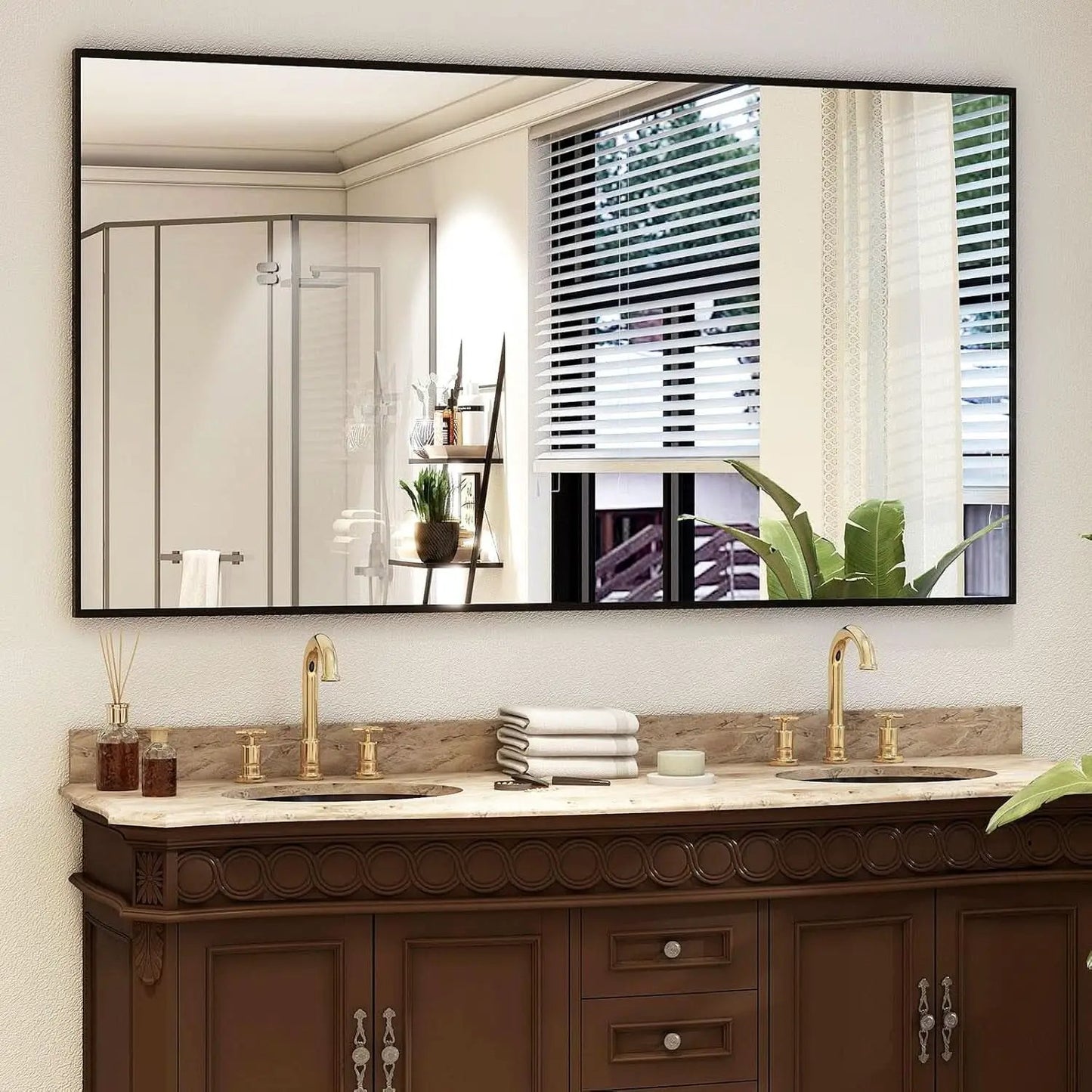 Full Length Mirror With Stand 34x76 Aluminum Frame from PriceLows™