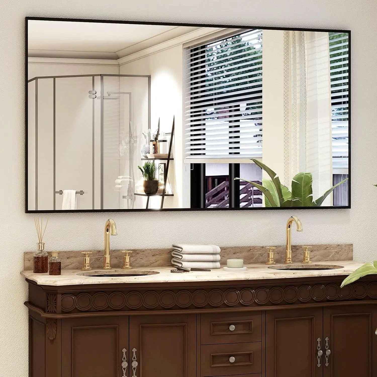 Full Length Mirror With Stand 34x76 Aluminum Frame from PriceLows™