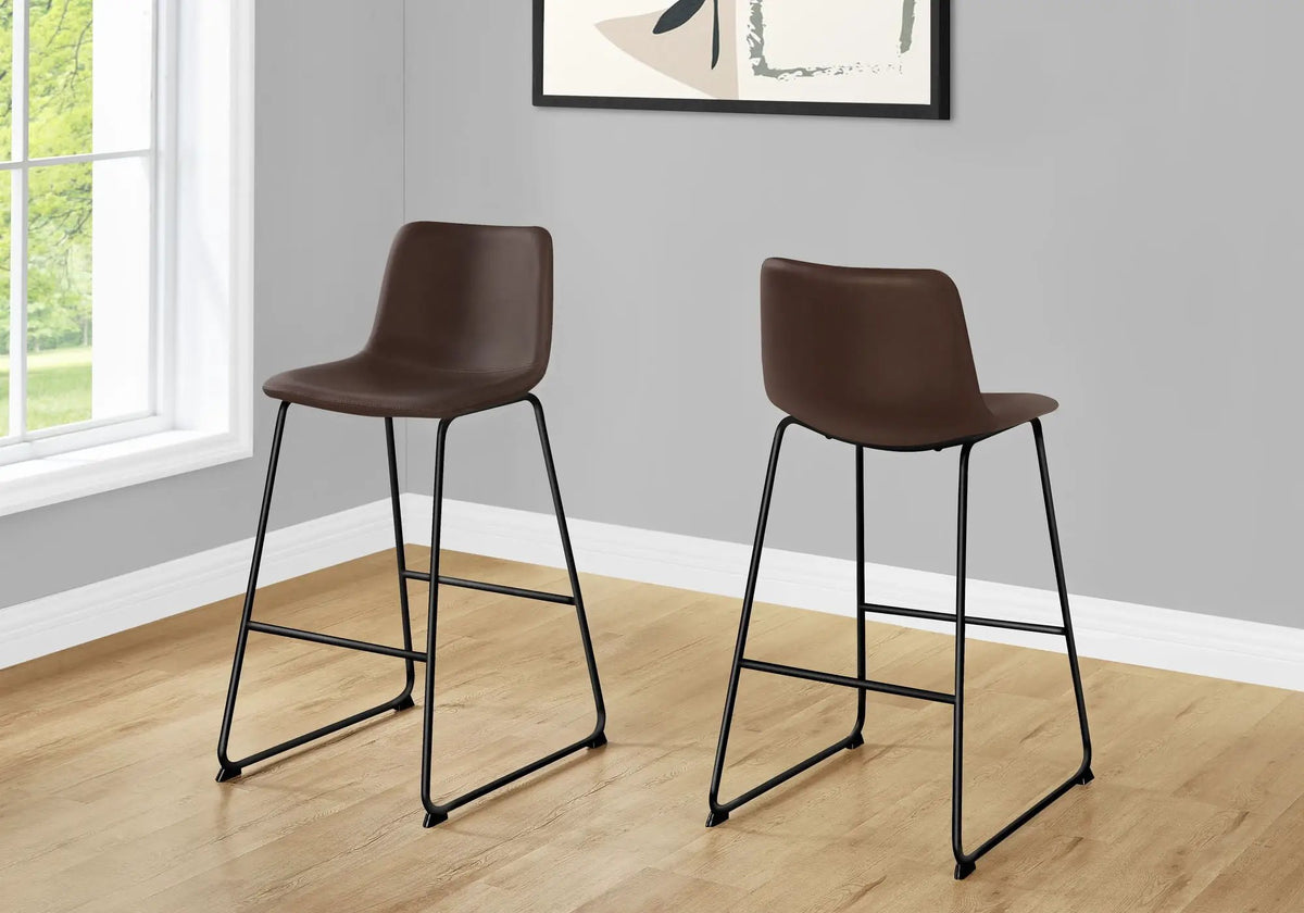 Bar Height Office Chair | Standing Desk Chair | Slim Metal Frame | Contemporary Design