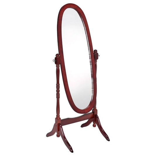 Foyet Wood Adjustable Full Length Cheval Mirror Merlot | 23 x 19.5 x 59 in | Engineered Wood & Glass | Home