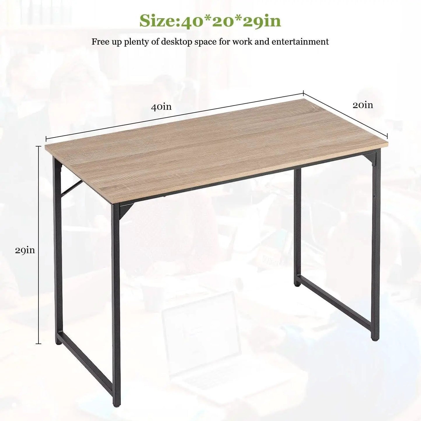 39 Inch Computer Desk With Adjustable Feet For Home Office from PriceLows™