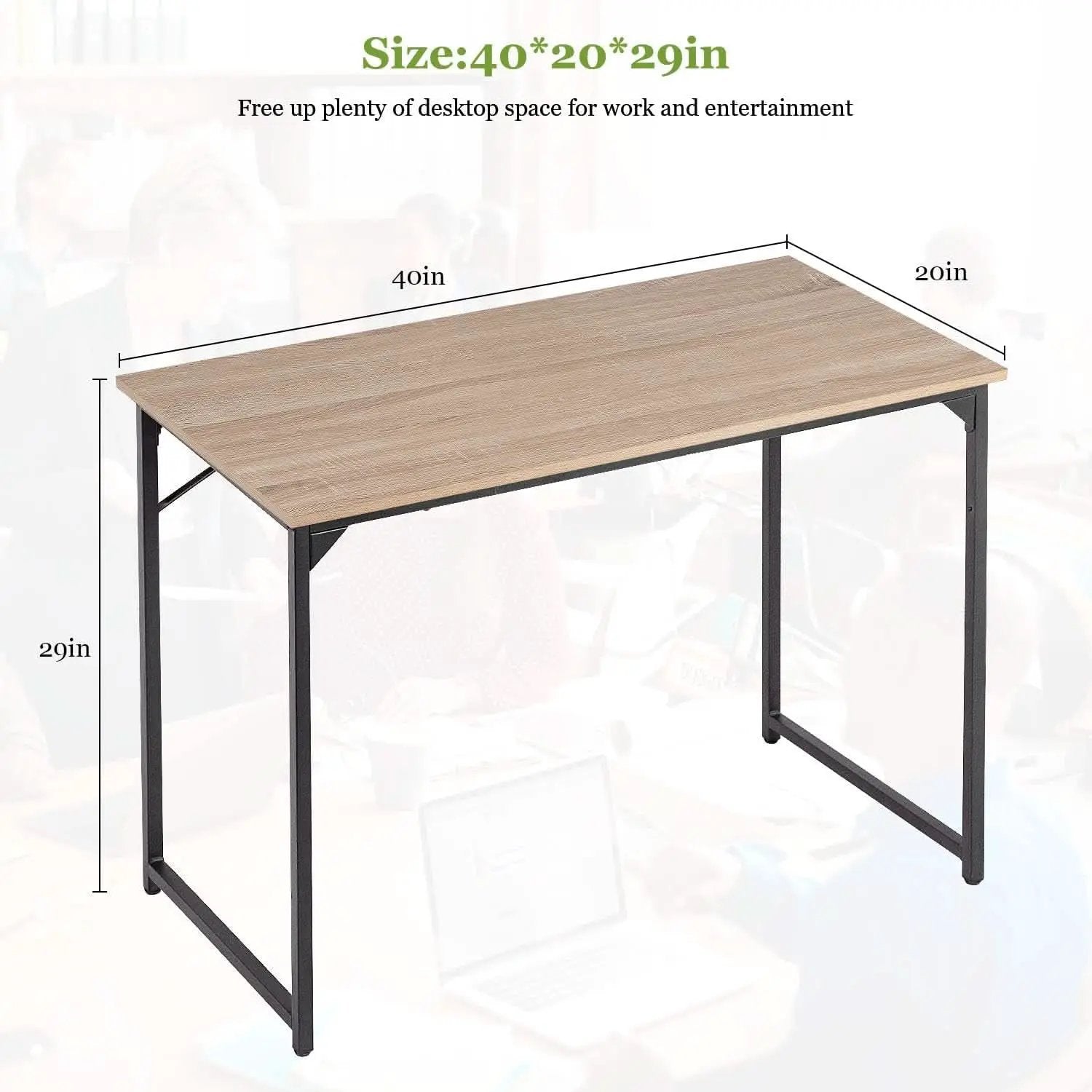 39 Inch Computer Desk With Adjustable Feet For Home Office from PriceLows™