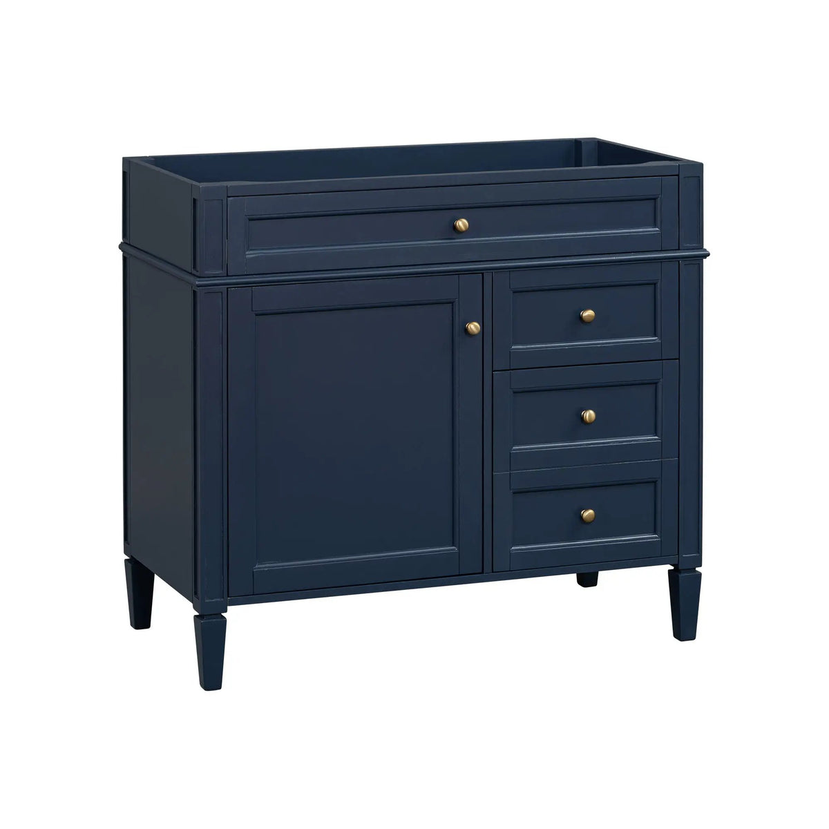 Bathroom Vanity | 3 Drawers | Blue Finish | Tip Out