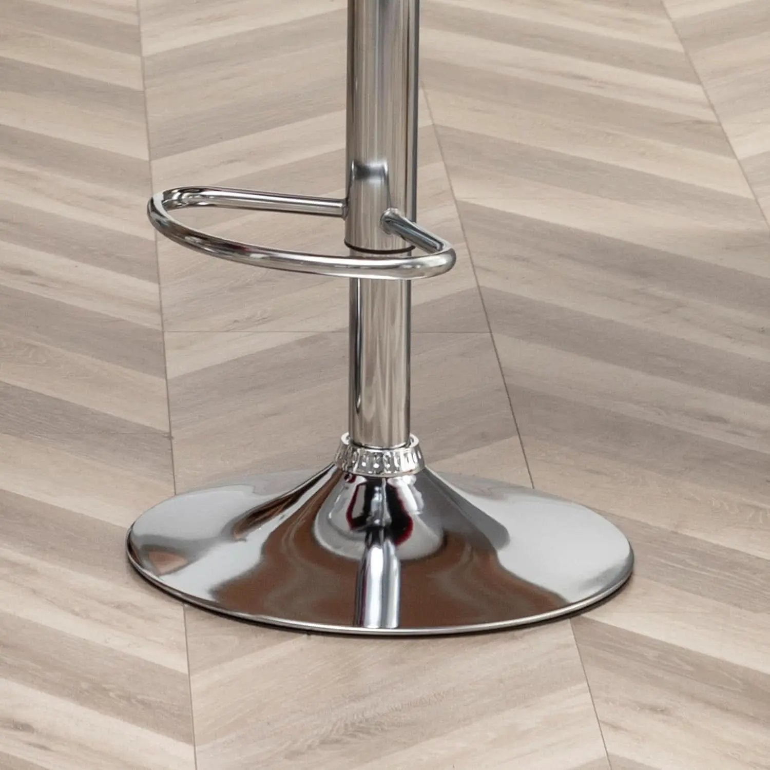 Velvet Adjustable Swivel Bar Stool Set Of 2 In Red from PriceLows™