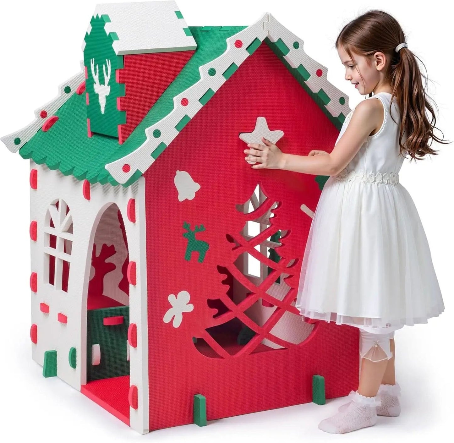 Green EVA Foam Kids Playhouse Foldable Indoor Outdoor from PriceLows™