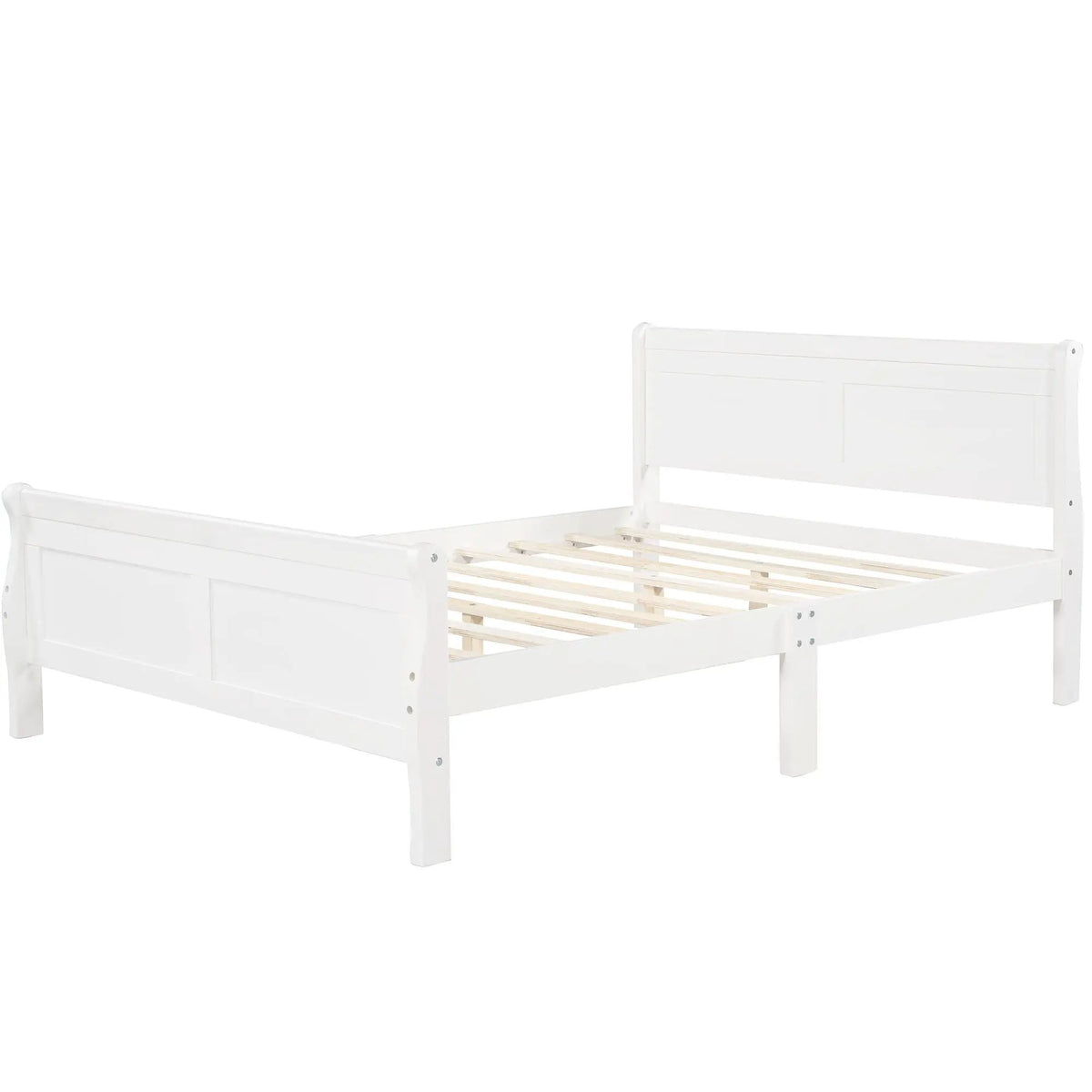 Wood Platform Bed Frame | Headboard Footboard | Wood Slat Support
