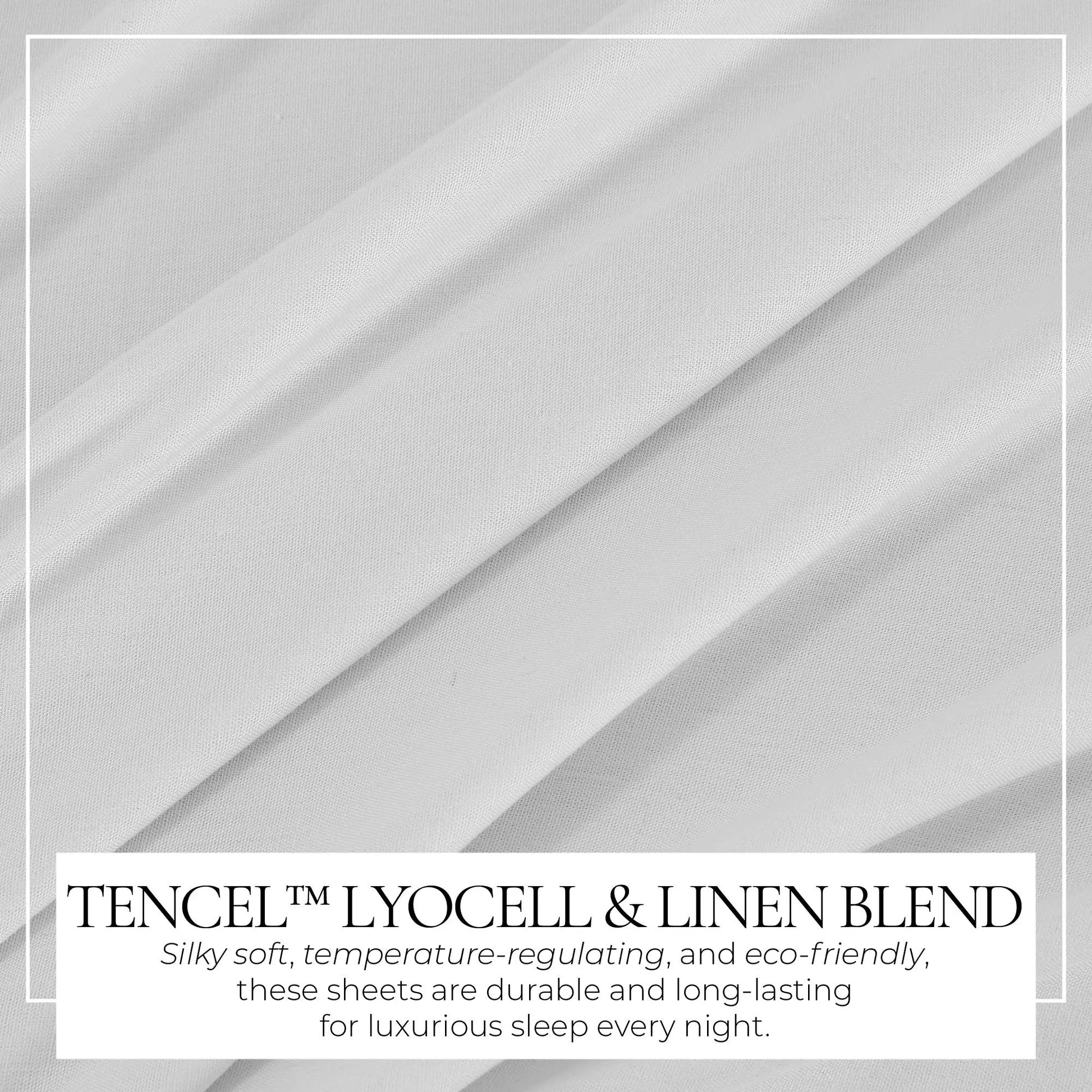 TENCEL™ Lyocell & Linen Blend Sheet Set - Magdalena Collection from PriceLows™