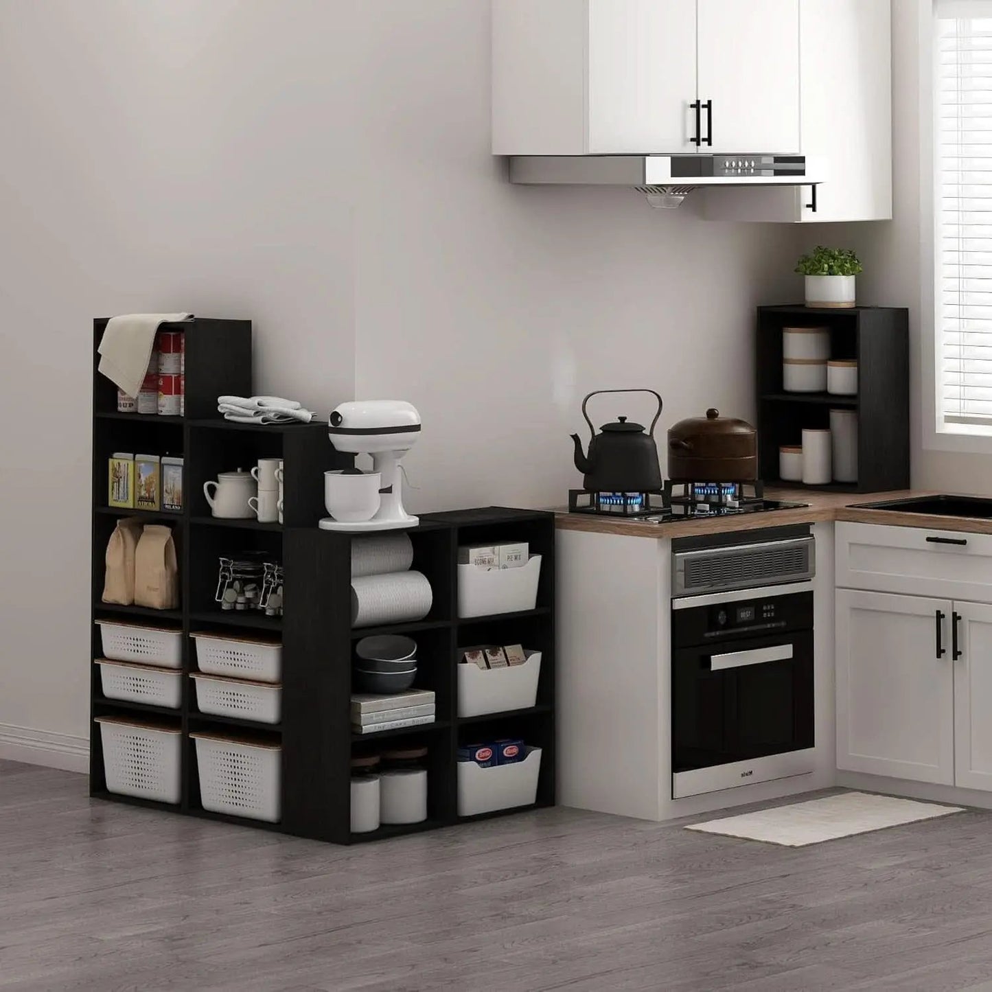 Luder 3 Tier Open Shelf Bookcase Blackwood Wood Finish from PriceLows™