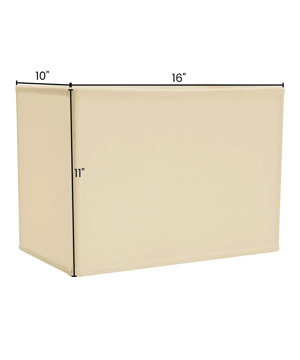 Rectangular Drum Lampshade | 10x16 Size | Softback Style | Eggshell Linen