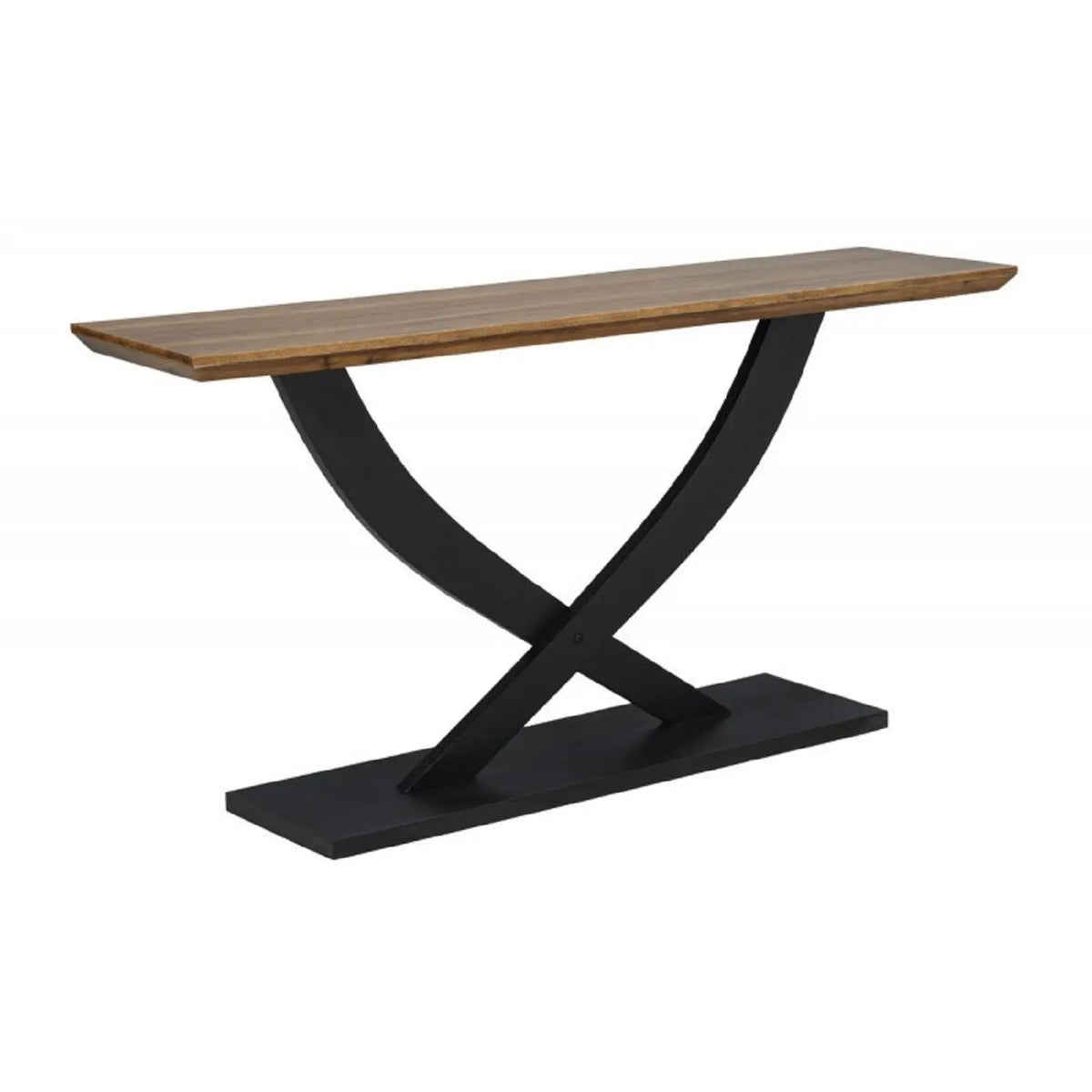 Entryway Console Table | Acacia Wood | Cross Legs | Natural Espresso