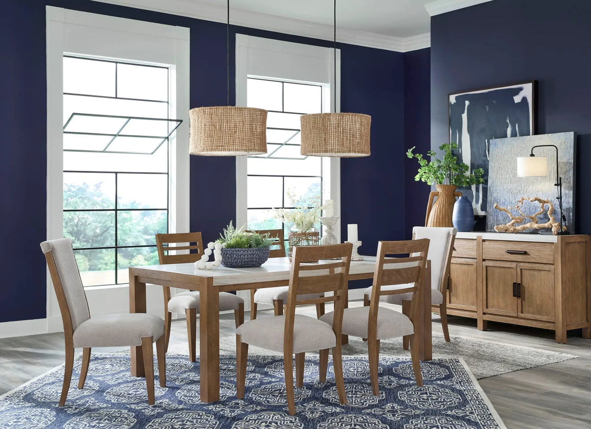 Plum Creek Rectangular Dining Table | 80 Inch Width | Serene Seasonless Style | Natural Beauty