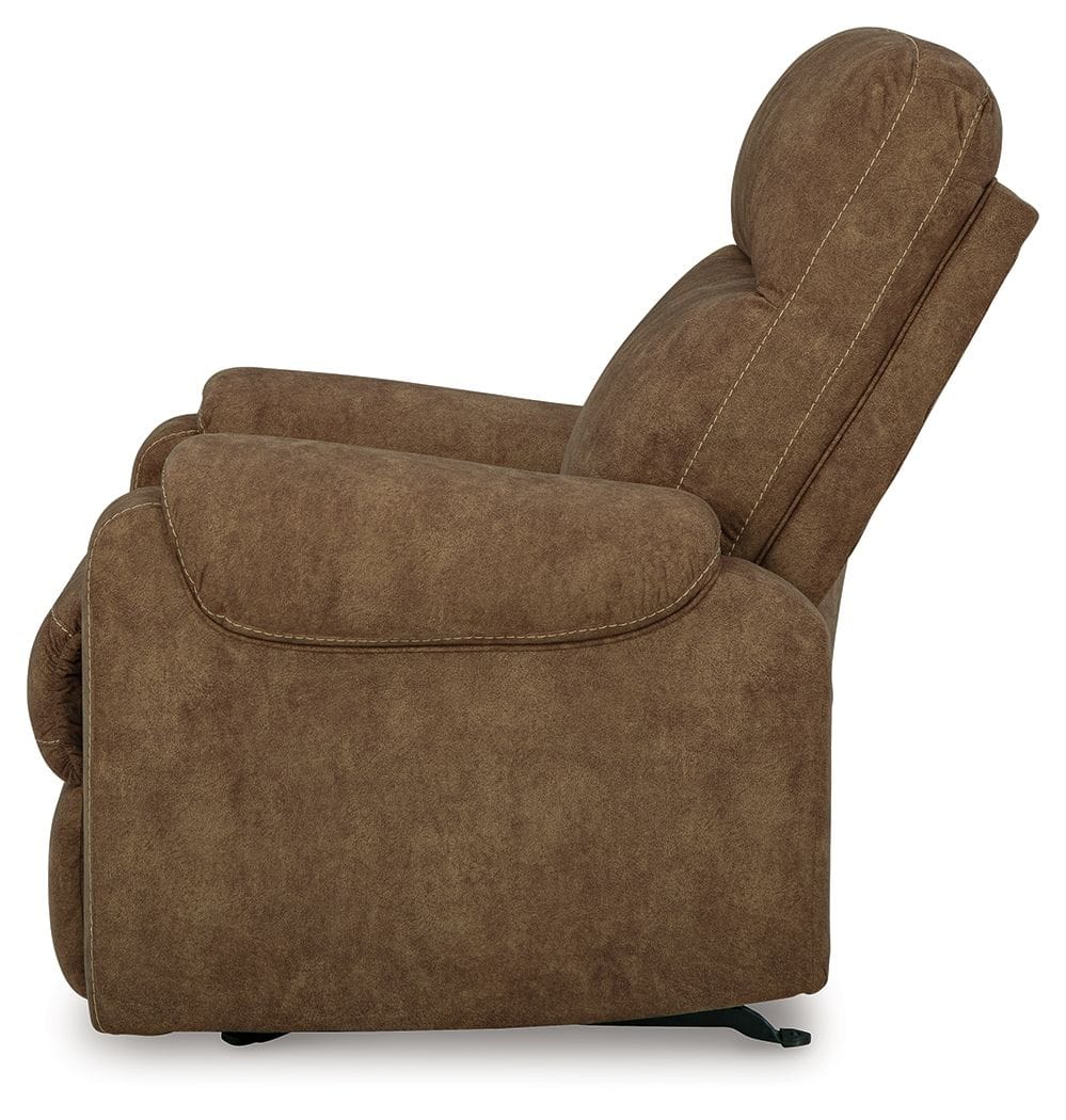 Edenwold Rocker Recliner Rocker Chair | 39 x 40 x 40 in | Faux Leather & Metal | Brindle