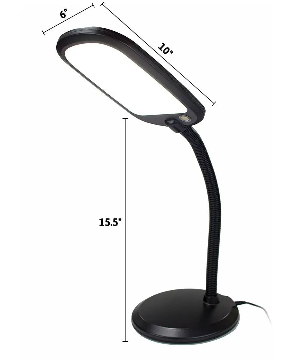 Desk Lamp | Full Spectrum Led Reading | 26 Inch Height | Black