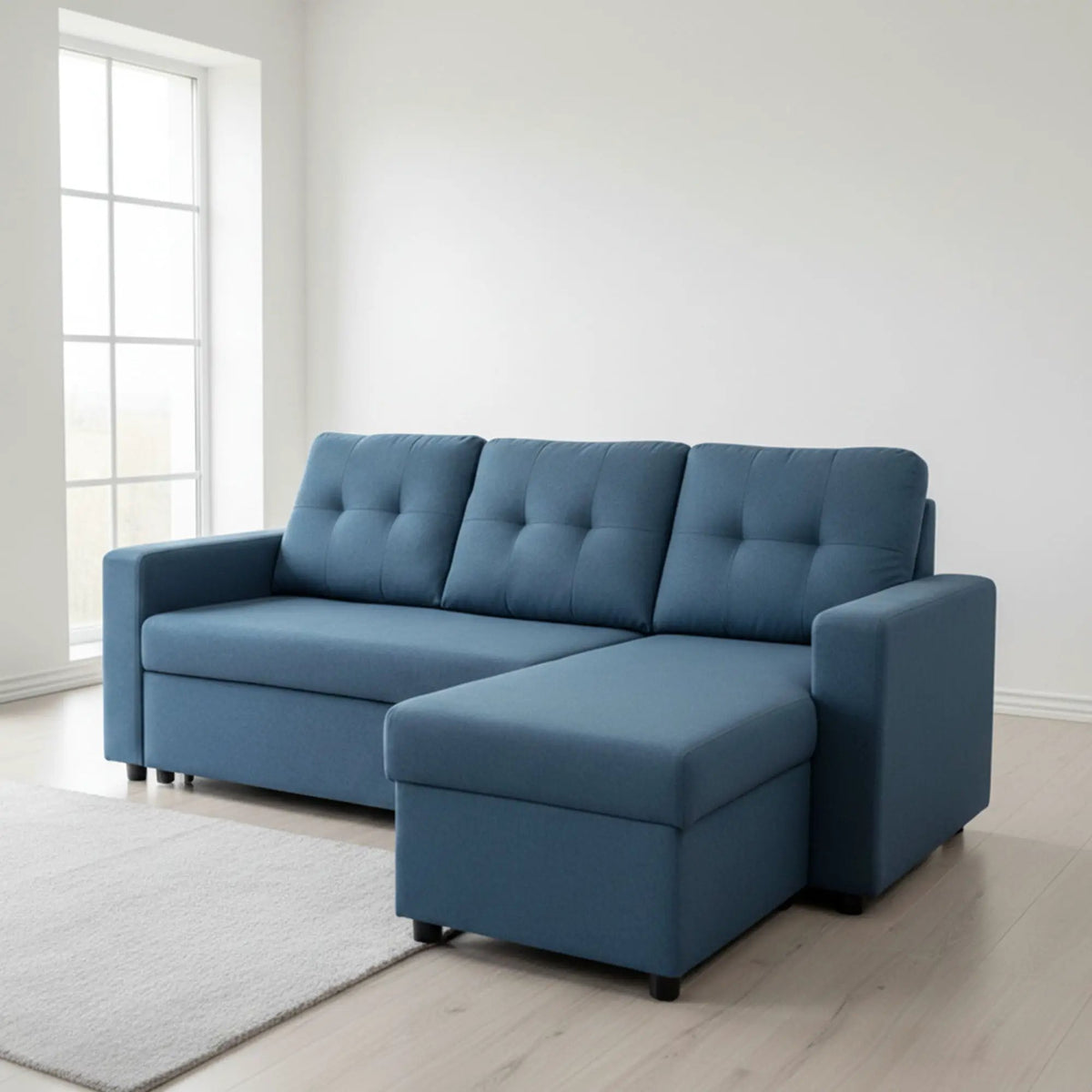 Convertible L Shaped Sectional Sleeper Sofa | Pull Out Bed | 2-in-1 Design | Space-Saving