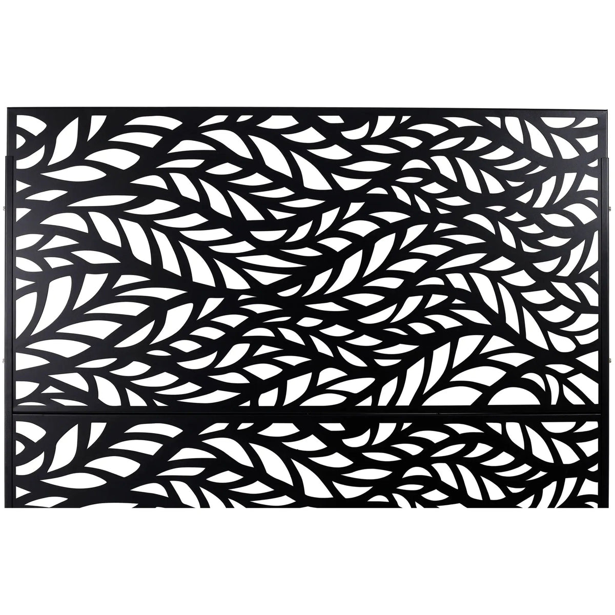 Patio Privacy Screen | Heavy Duty Metal | Freestanding Black