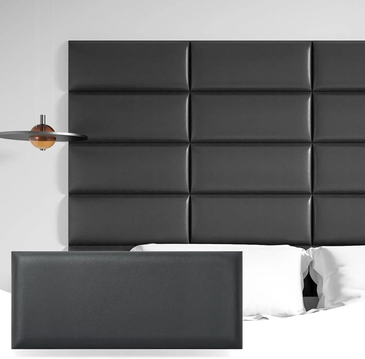 Peel And Stick Upholstered Headboard Wall Panels 12-Pack from PriceLows™
