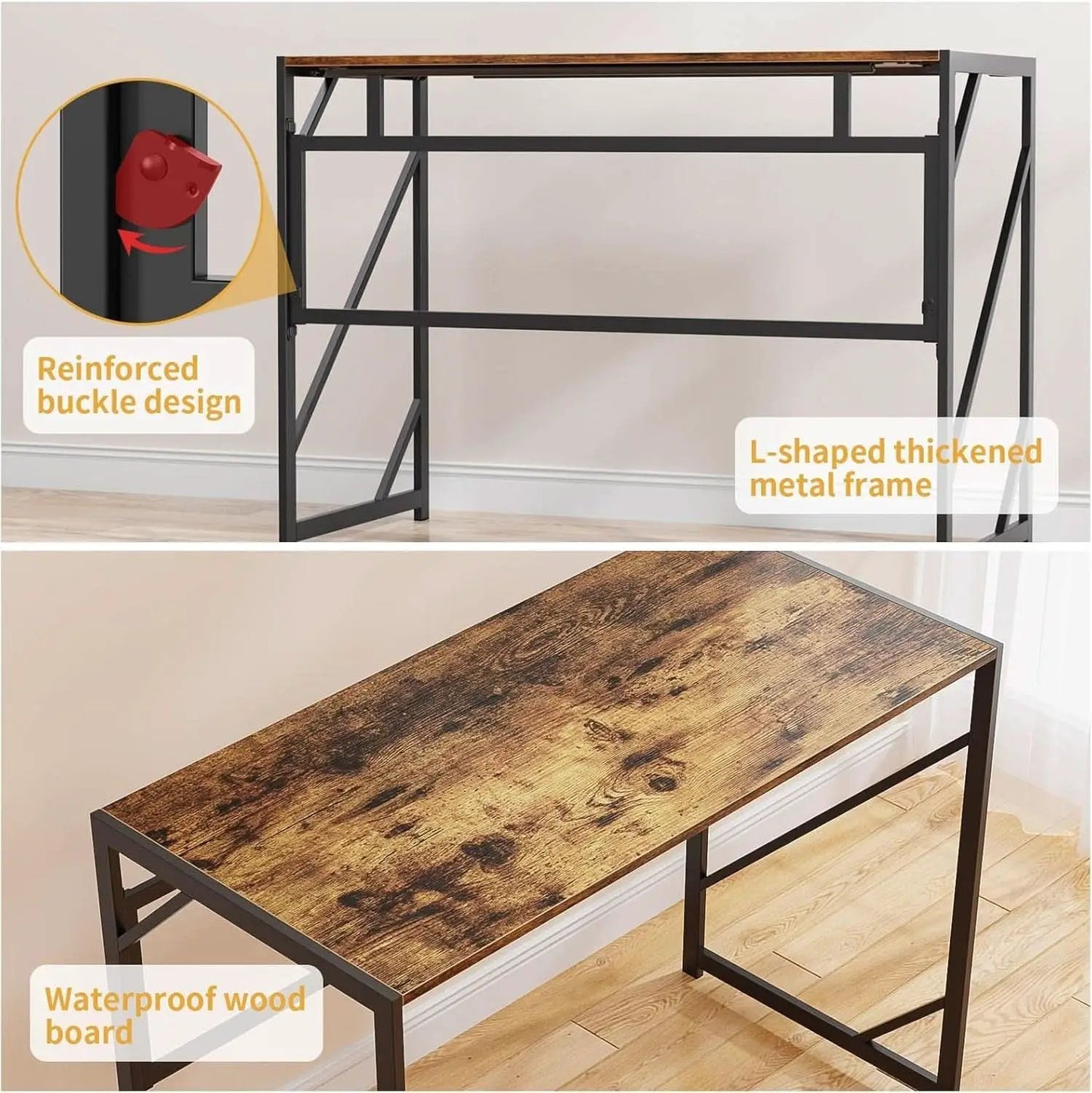 Foldable Desk For Home Office 40.6 Inch No Assembly from PriceLows™