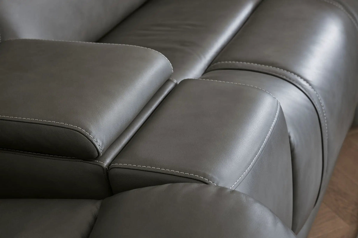 Power Reclining Sectional | USB Charging | Adjustable Headrests | Mocha
