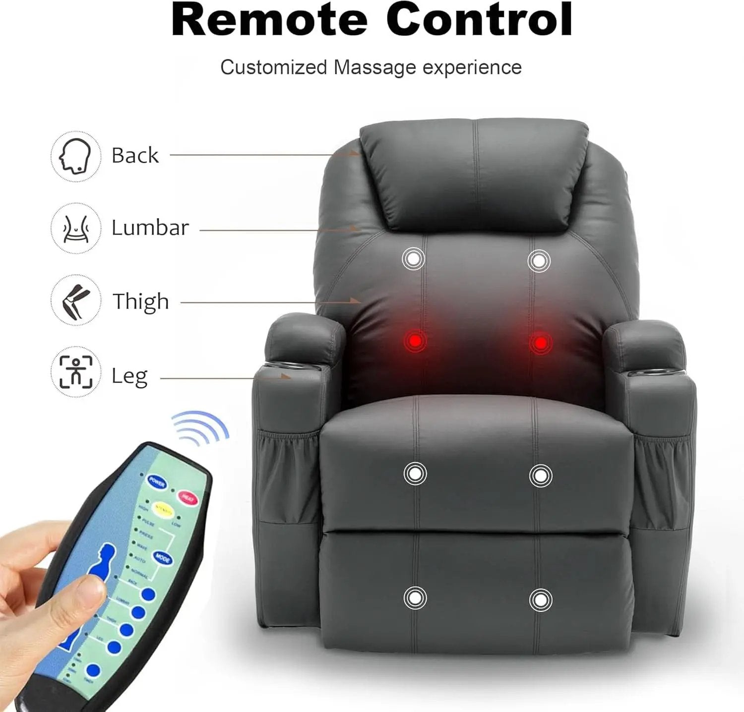 360 Degree Swivel Recliner Chair With Massage And Heat from PriceLows™