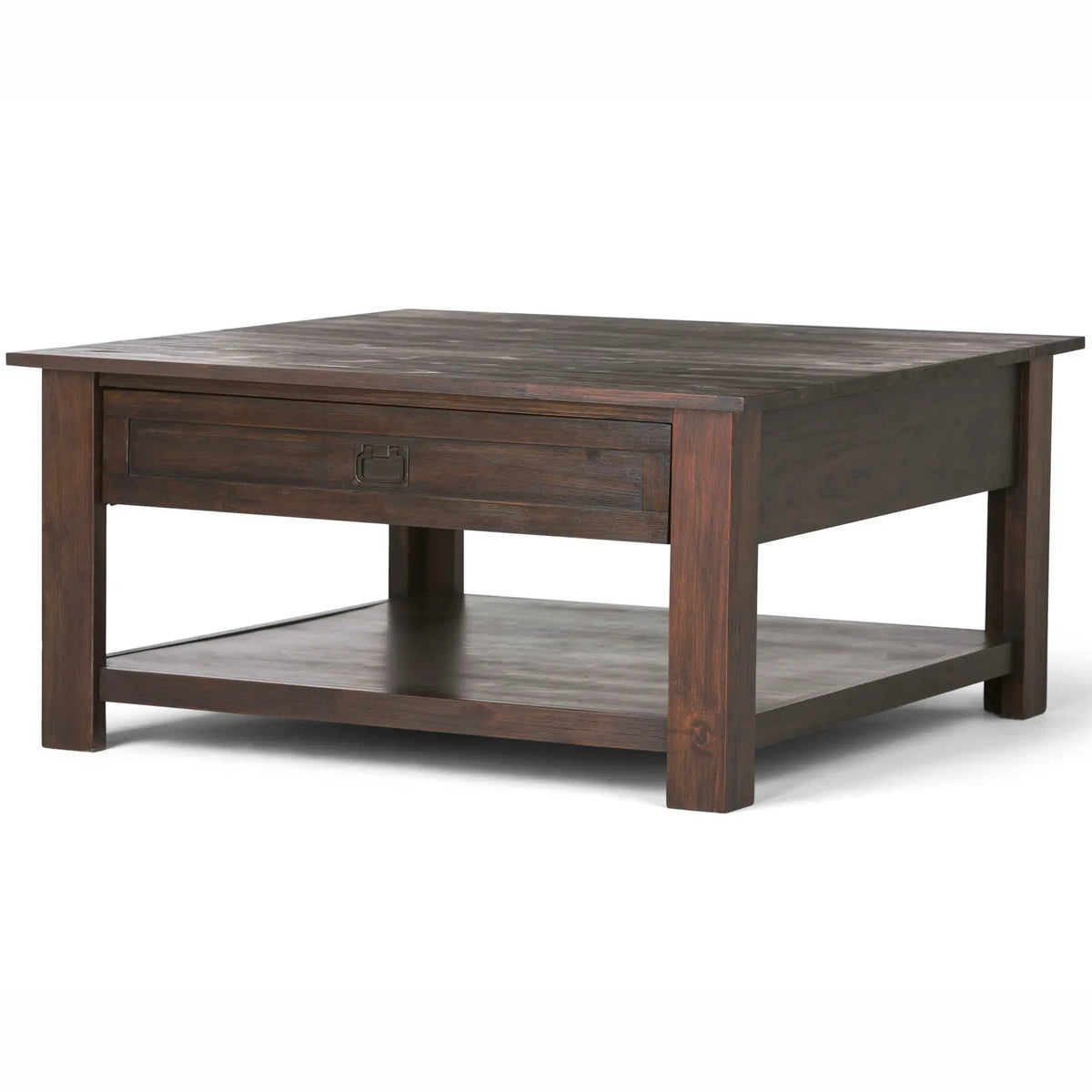 Monroe Handcrafted Side Table | Solid Acacia Hardwood | NC Lacquer Finish | 38 Inch Square