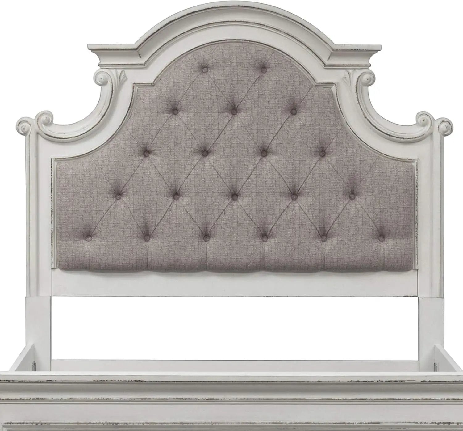 Magnolia Manor Queen Upholstered Headboard With Arched Crown from PriceLows™
