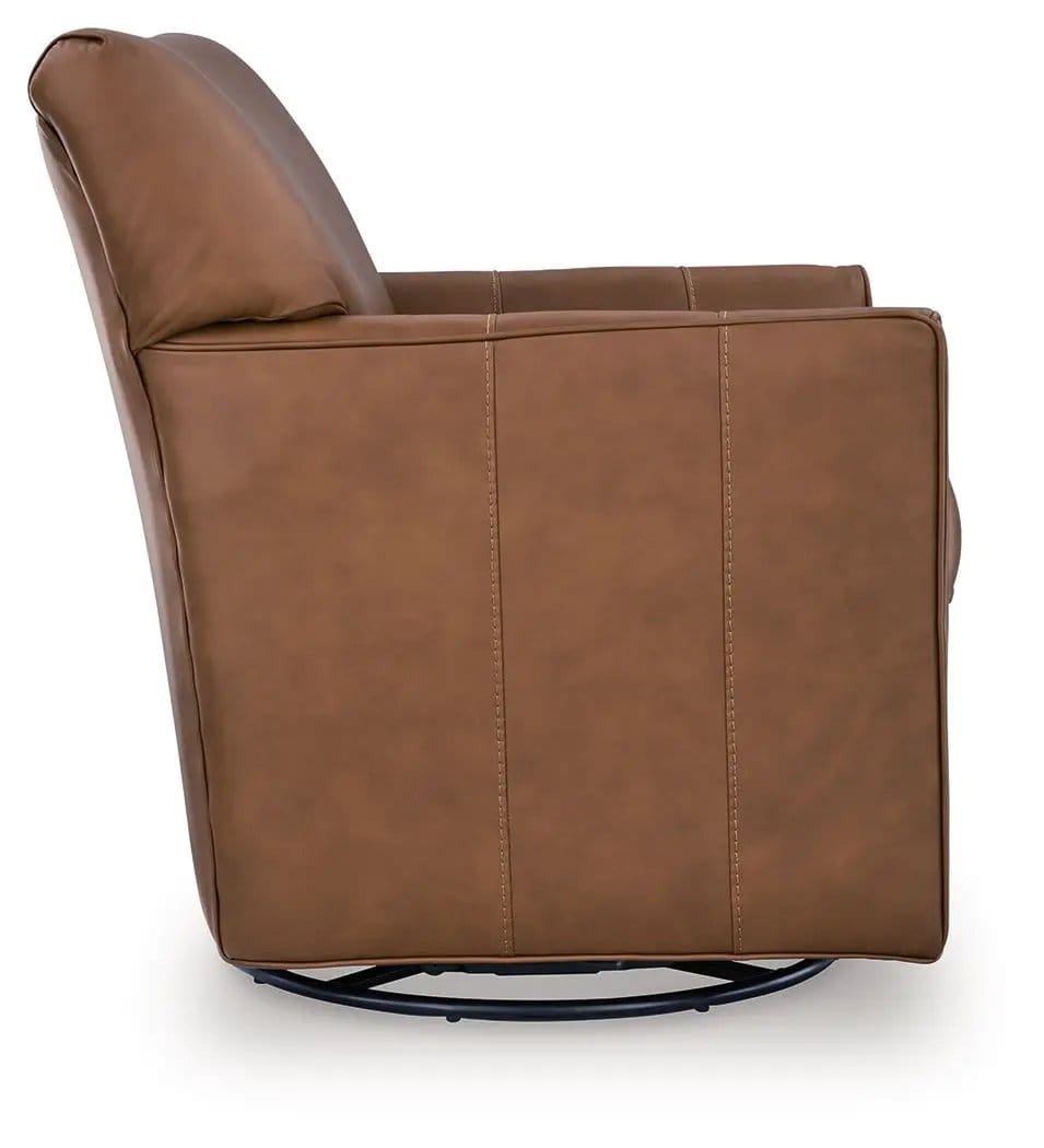 Braydunn Swivel Glider Accent Chair | 2 Pieces | Faux Leather | Living Room