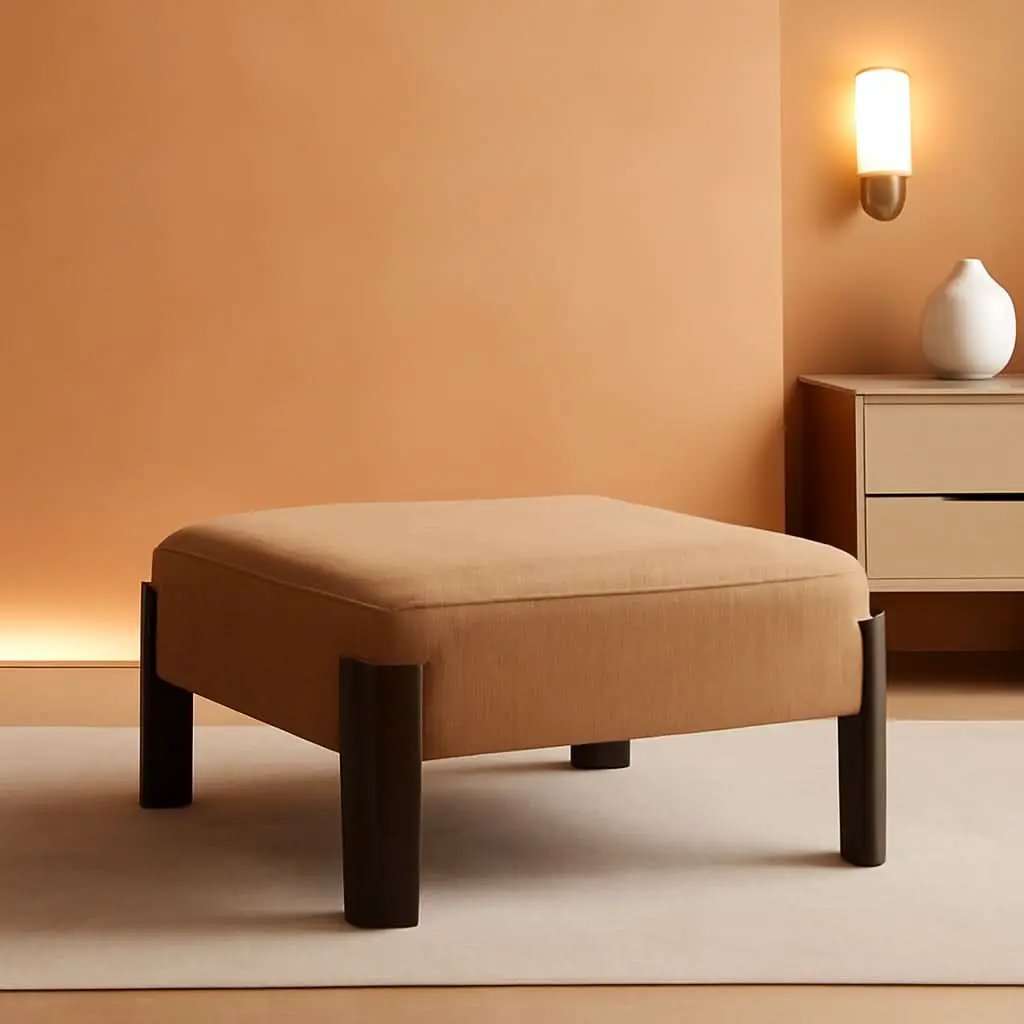 Forty Inch Super Soft Chenille Ottoman Coffee Table Sand from PriceLows™