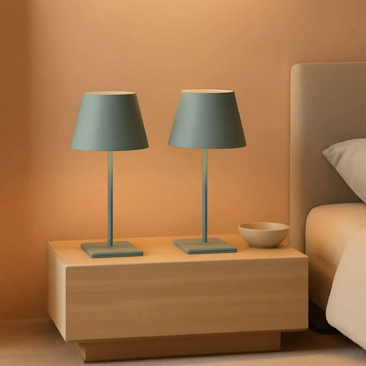 Two Pack Cordless LED Table Lamp 5000mAh Battery Portable Dimmable Green Desk Lamp With 3 Color Temperatures from PriceLows™