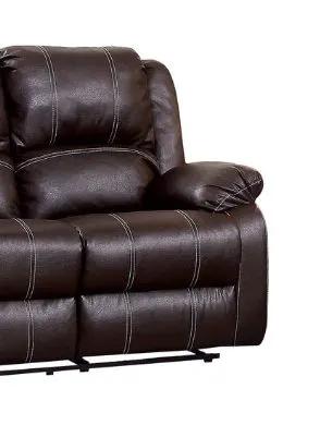 Zuriel Recliner Loveseat | Synthetic Finish | Motion Reclining Mechanism | Classic Style